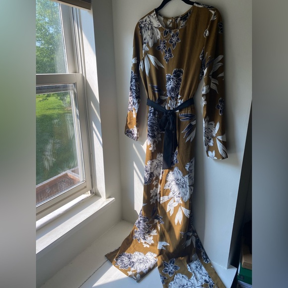 Who What Wear Green Floral Jumpsuit - Picture 6 of 6